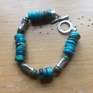 Turquoise and silver Silpada bracelet